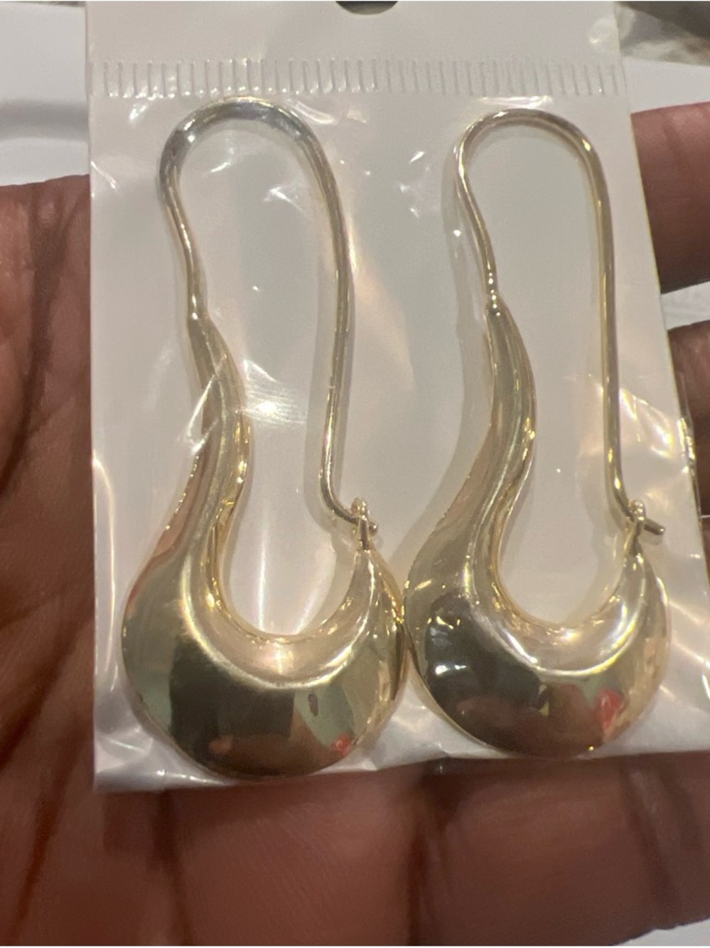 Elegant Gold Teardrop Dangle Earrings - Women Jewelry